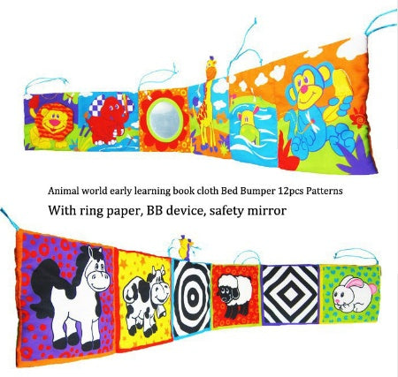 Discover the Wonders of the Baby Cloth Book Knowledge Around Colorful Bed Bumper Toys