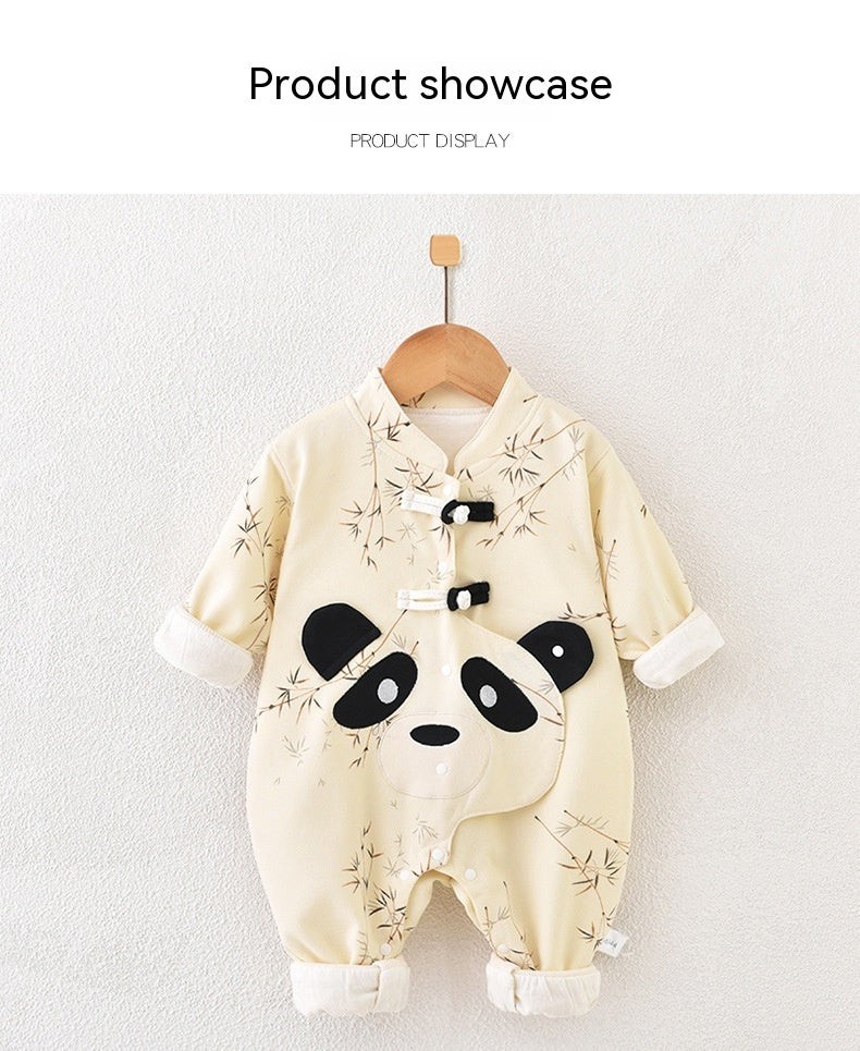 Newborn Jumpsuit Double Layer Thickened Rompers