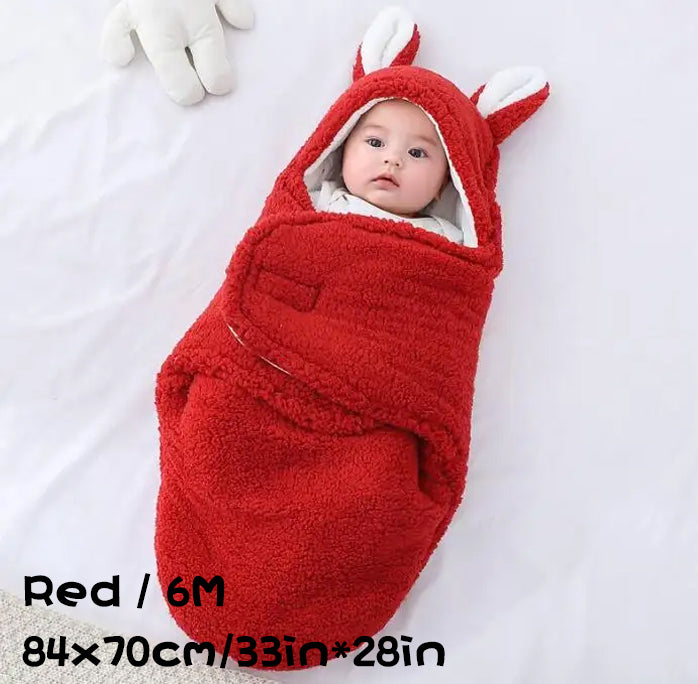 Super Soft Baby Sleeping Bag Fluffy Fleece Newborn Blanket