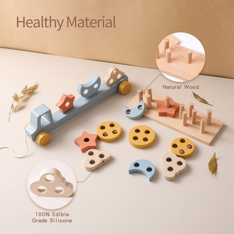 Pull Rope Gliding Baby Crawling Cognitive Educational Toys