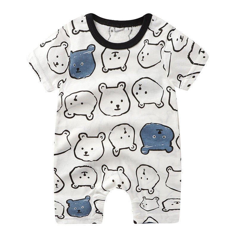 Baby Jumpsuit Cotton Short Sleeve Newborn Rompers