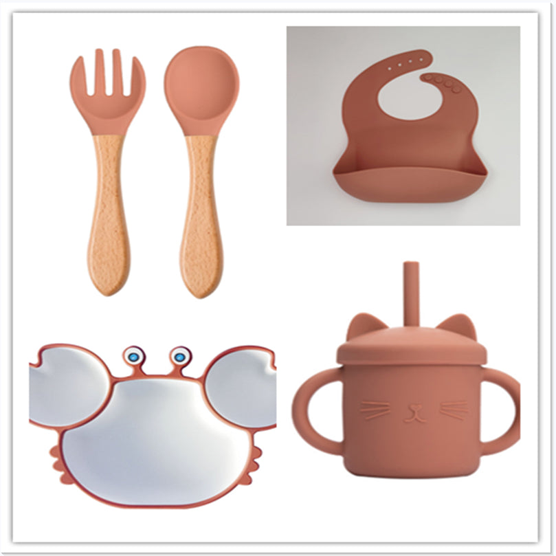 Silicone Baby Dishes for Children's Tableware Plate