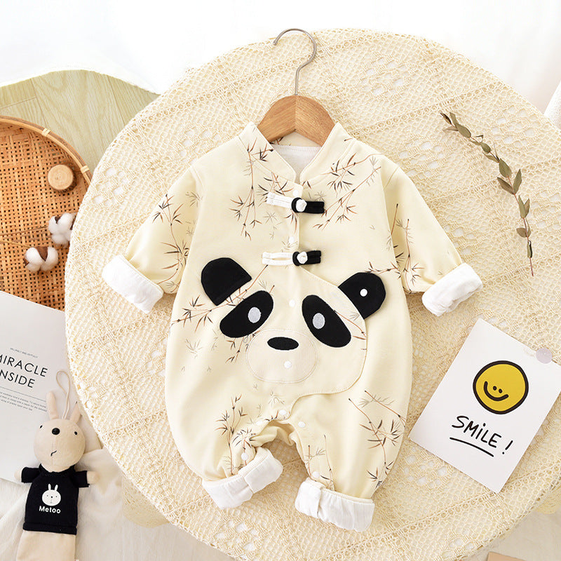 Newborn Jumpsuit Double Layer Thickened Rompers