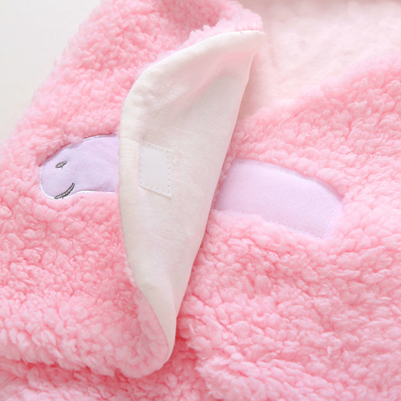 IPlush Swaddle Cartoon Quilt Blanket And Feet Gown