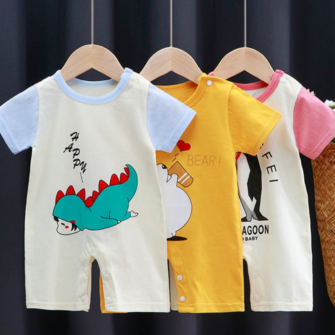 Baby Jumpsuit Cotton Short Sleeve Newborn Rompers