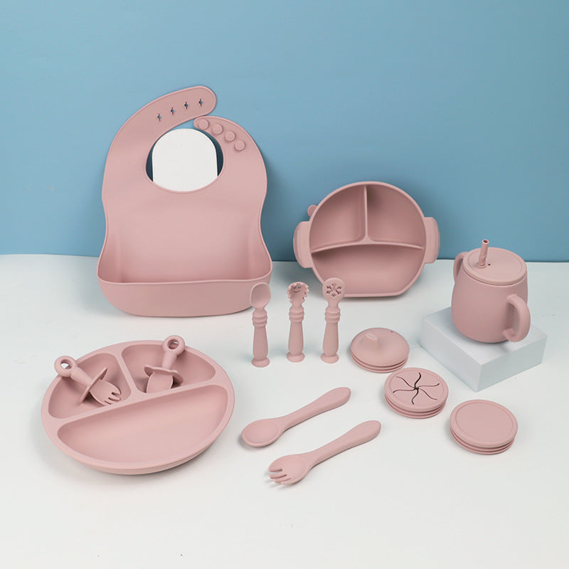 Silicone Children's Tableware Set Baby Feeding