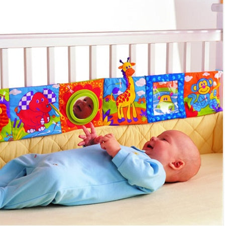 Baby Cloth Book Knowledge Around Colorful Bed Bumper Toys