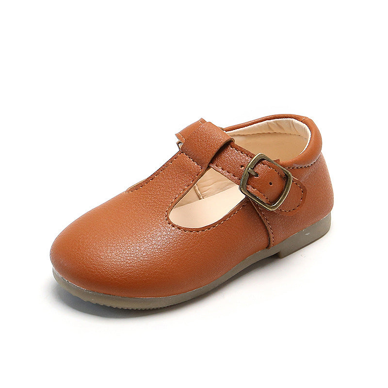 Children's pea shoes versatile single baby shoes