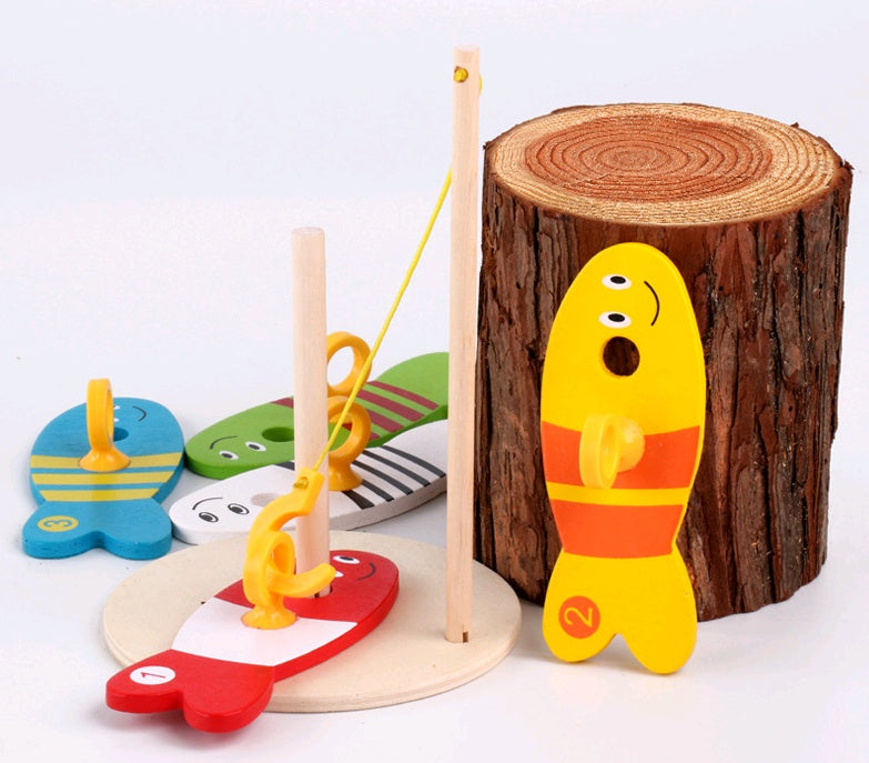 Children's educational creative fishing wooden toys