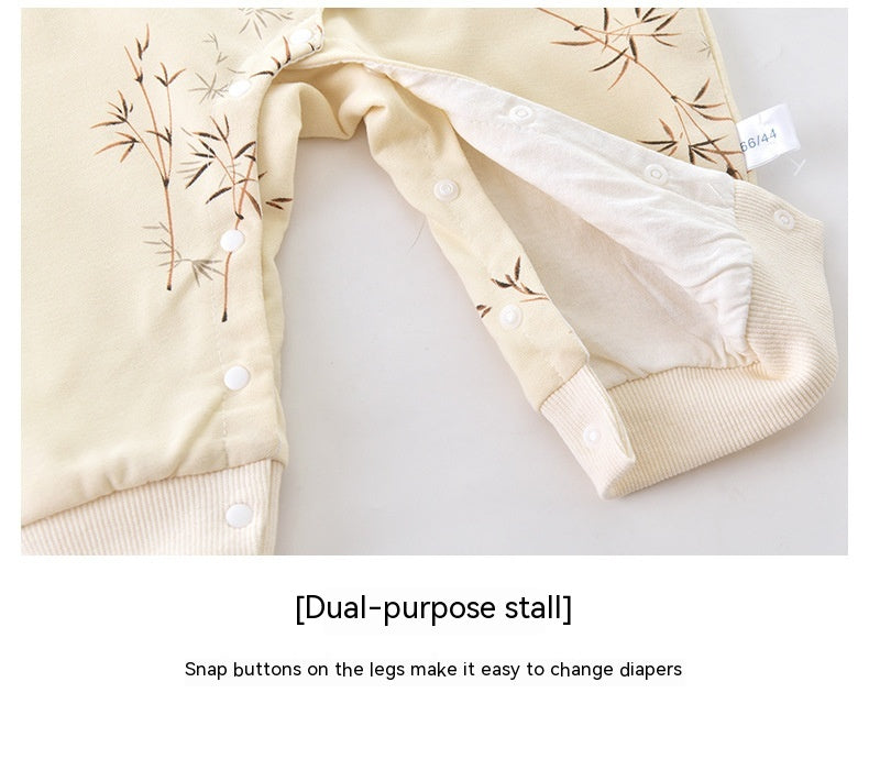 Newborn Jumpsuit Double Layer Thickened Rompers