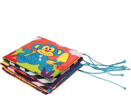 Baby Cloth Book Knowledge Around Colorful Bed Bumper Toys