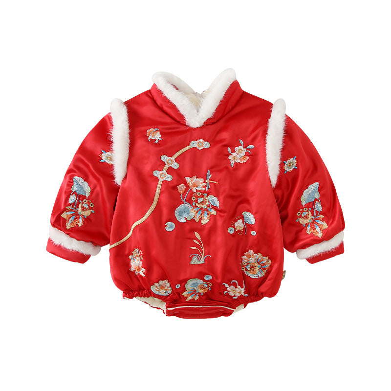 Onesie Winter Triangle Rompers Baby Girl Jumpsuit