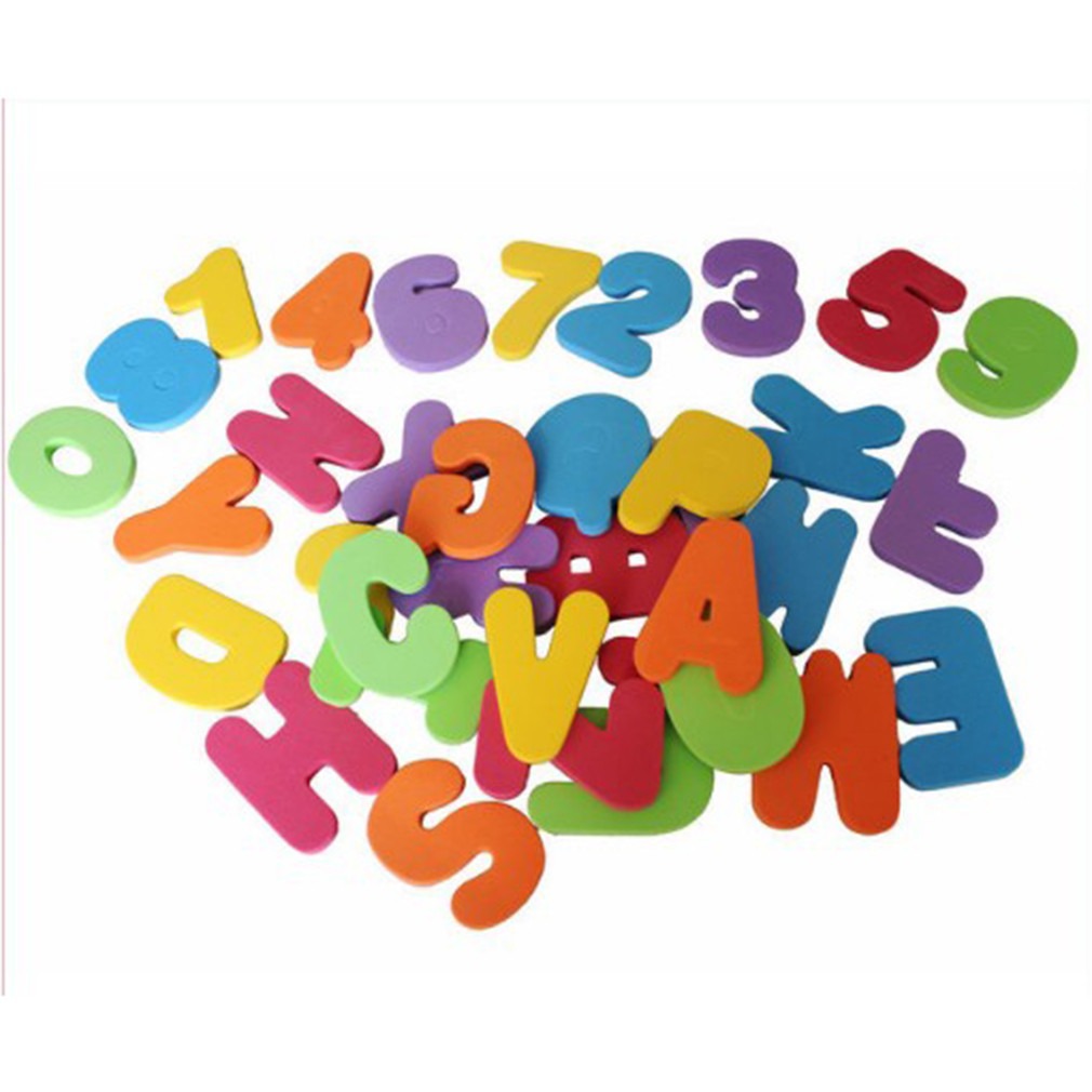 Colorful Letters And Numbers With Baby Toys