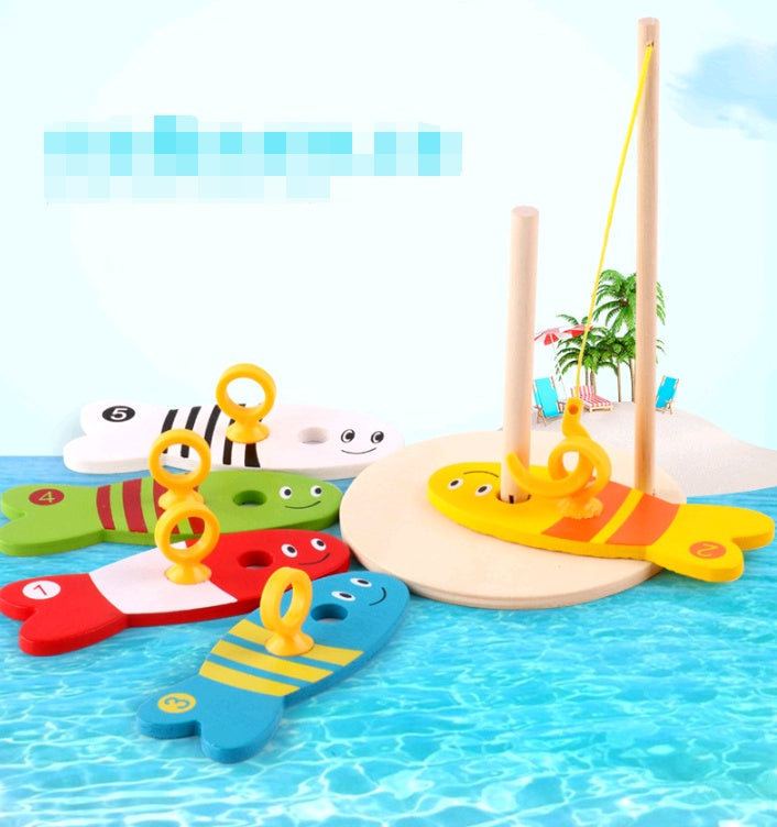 Children's educational creative fishing wooden toys