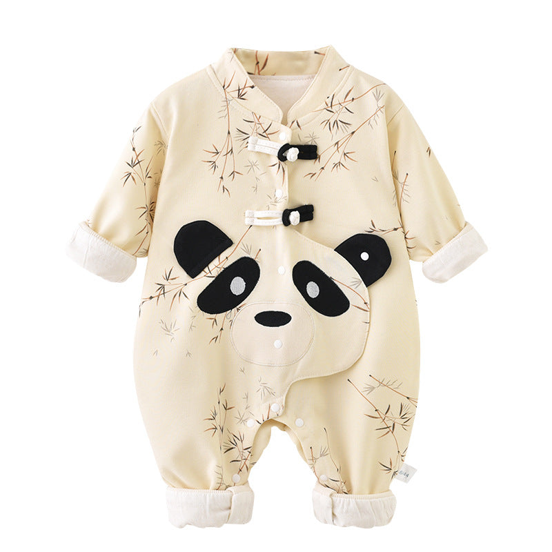 Newborn Jumpsuit Double Layer Thickened Rompers
