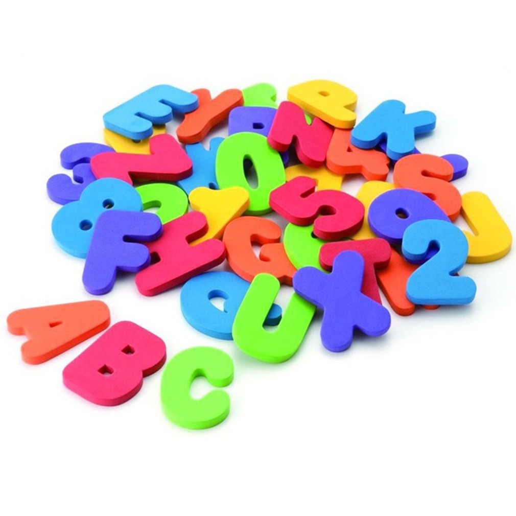 Colorful Letters And Numbers With Baby Toys