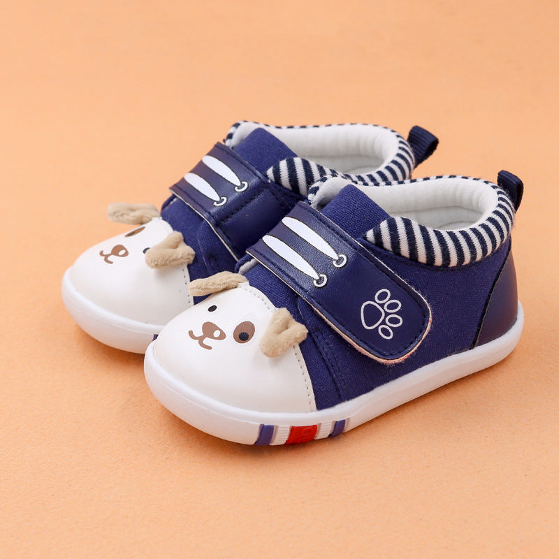 Baby cartoon toddler shoes non-slip toe cap