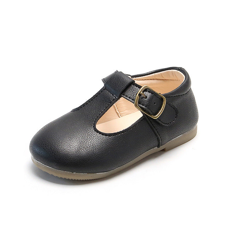 Children's pea shoes versatile single baby shoes