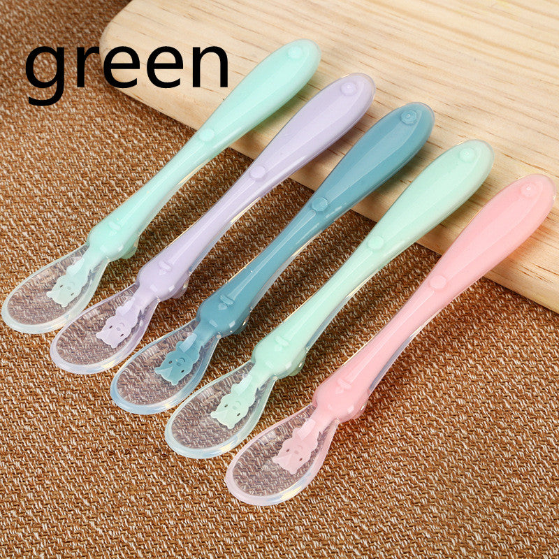 Baby Feeding Water Soup Tableware Silicone Spoon