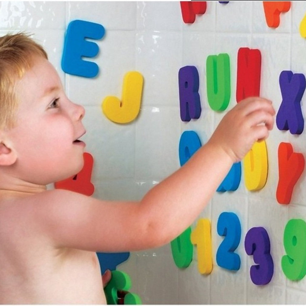 Colorful Letters And Numbers With Baby Toys