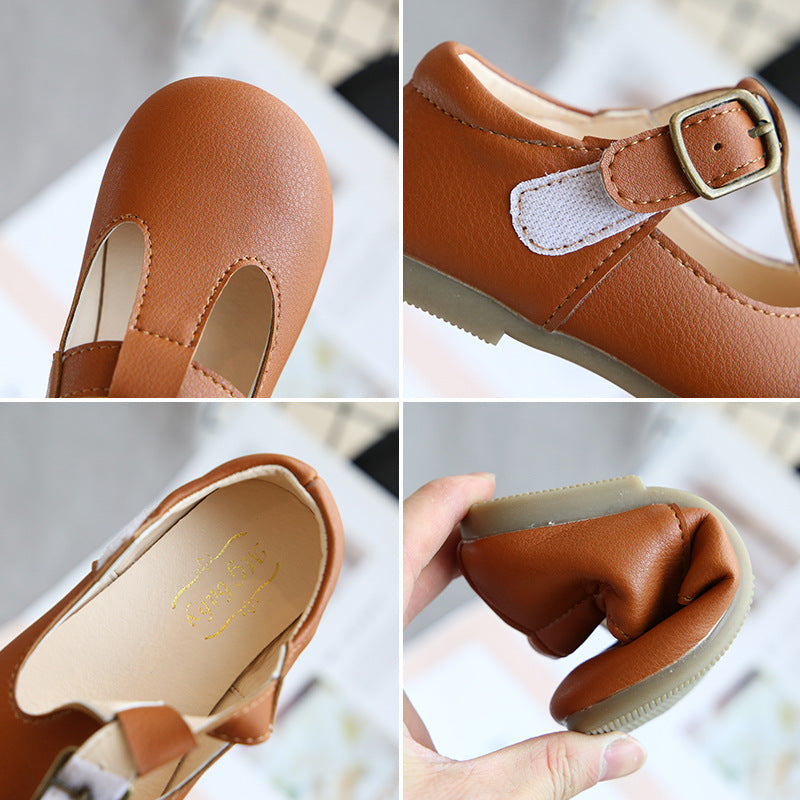 Children's pea shoes versatile single baby shoes
