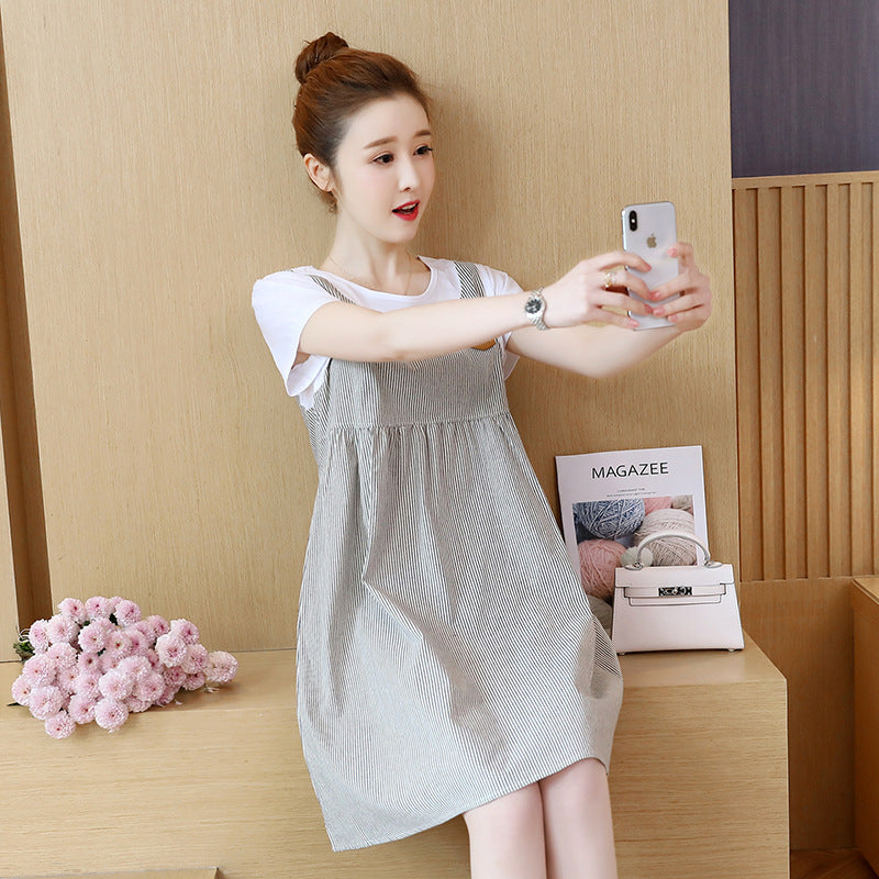 Loose Short Sleeve Maternity Dress