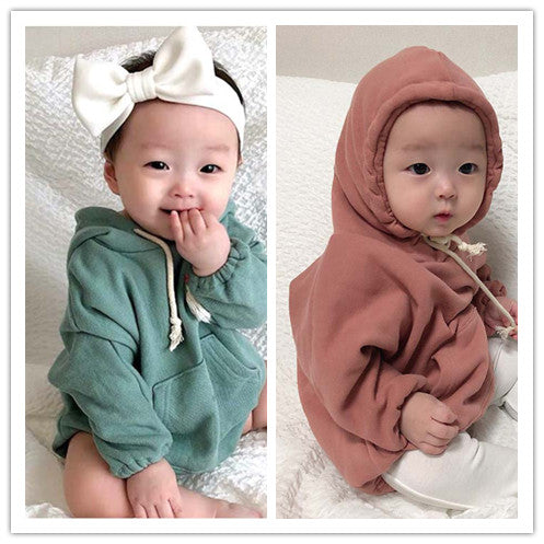 Plus Velvet Men's And Women's Baby Hooded Sweater