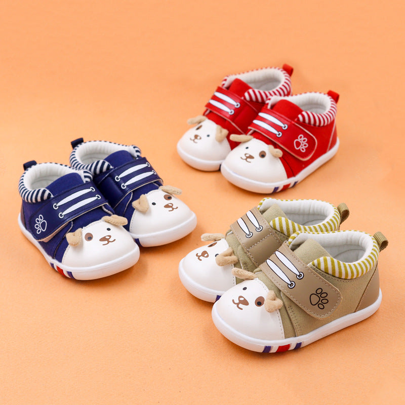 Baby cartoon toddler shoes non-slip toe cap