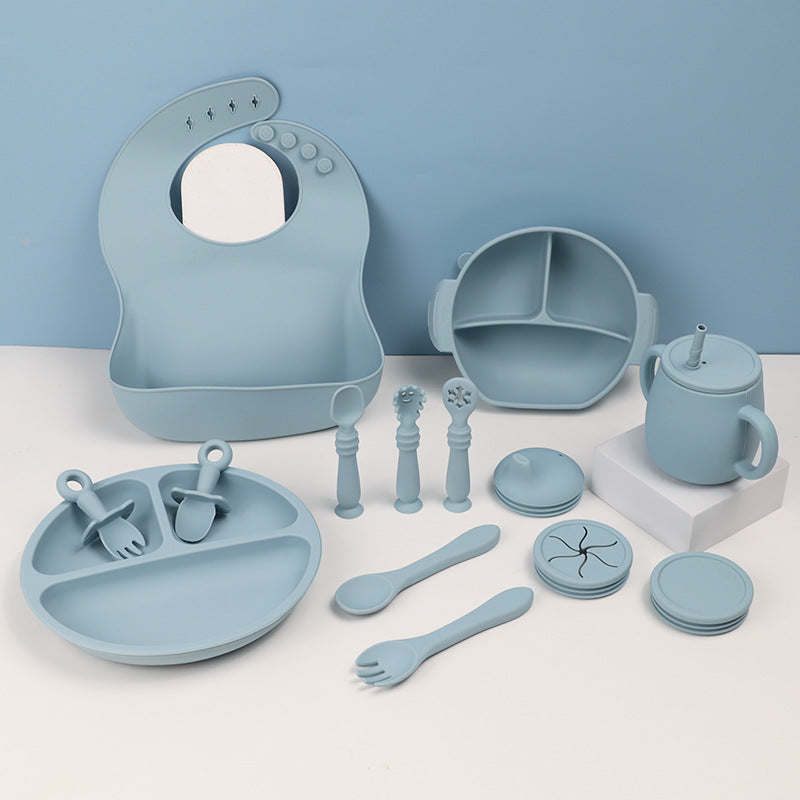 Silicone Children's Tableware Set Baby Feeding