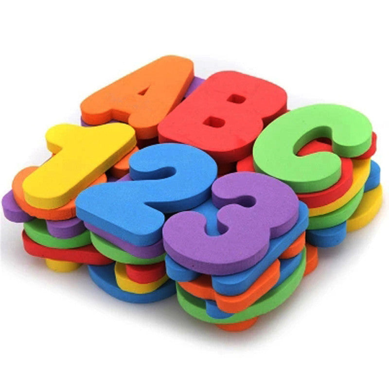Colorful Letters And Numbers With Baby Toys