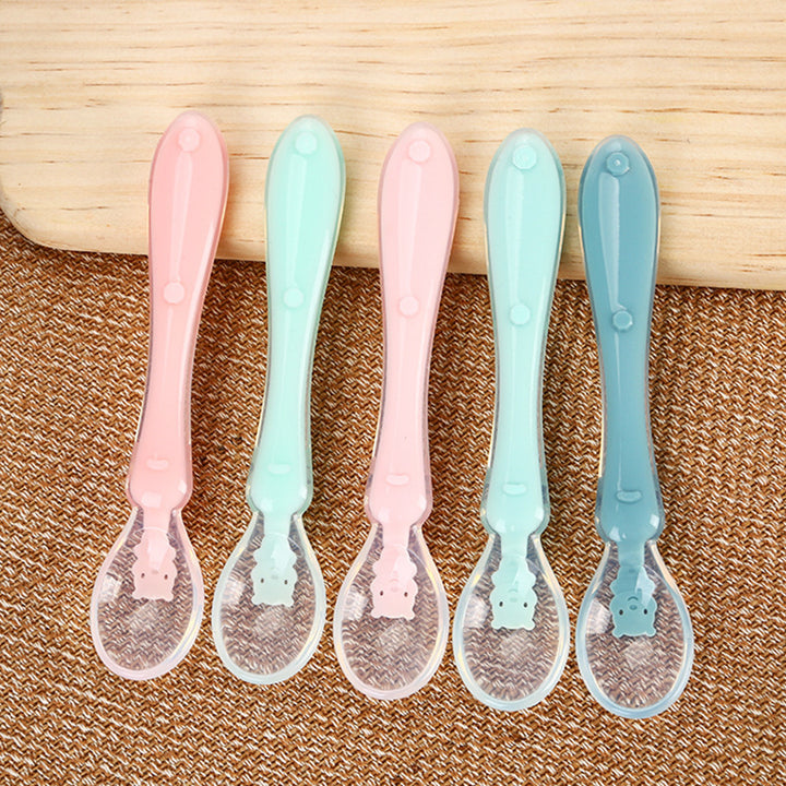 Baby Feeding Water Soup Tableware Silicone Spoon