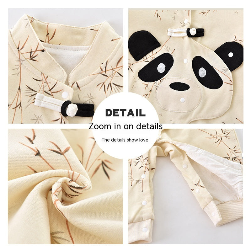 Newborn Jumpsuit Double Layer Thickened Rompers