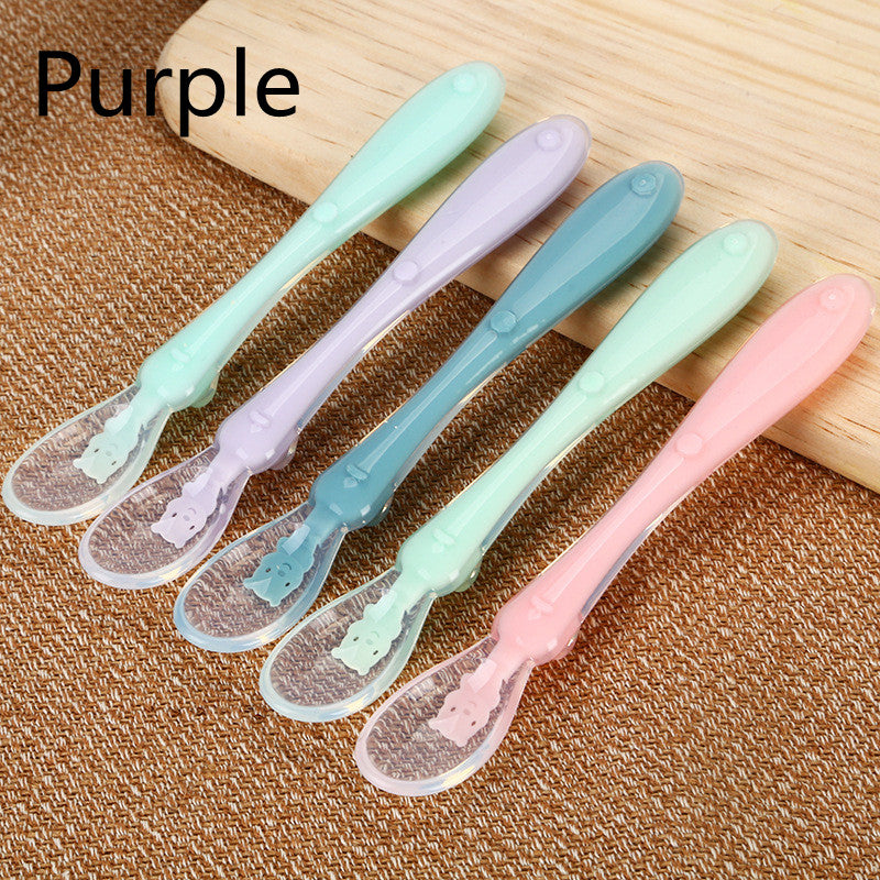 Baby Feeding Water Soup Tableware Silicone Spoon