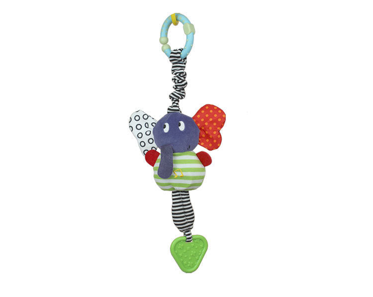 Musical Elephant Lathe Trailer Hanging Teether Baby Toys