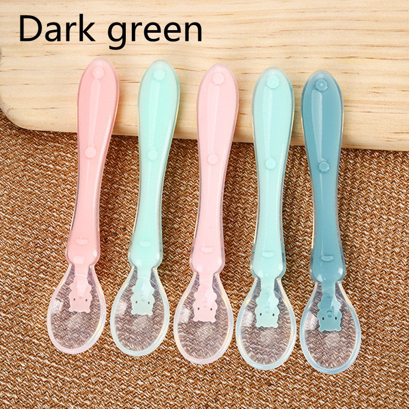 Baby Feeding Water Soup Tableware Silicone Spoon