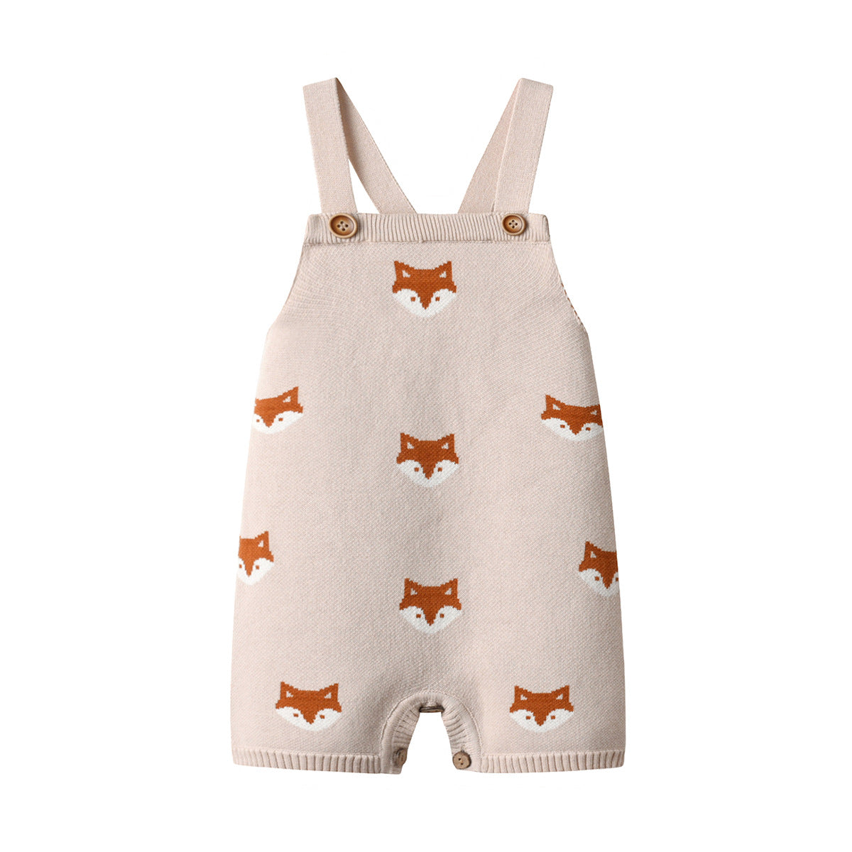 Fox Knitted Strap Baby Rompers Jumpsuit