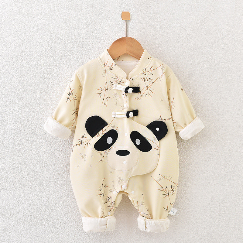 Newborn Jumpsuit Double Layer Thickened Rompers