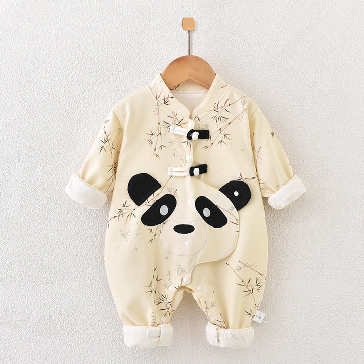 Newborn Jumpsuit Double Layer Thickened Rompers